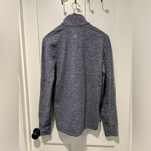Lululemon Blue Gray Sweat Session Half Zip- Men’s Medium - Picture 4 of 4